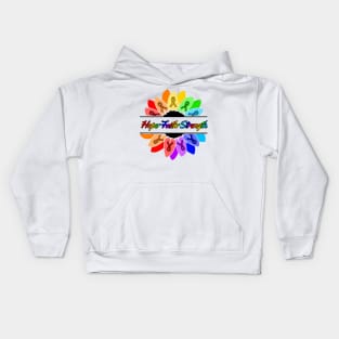 Rainbow Hope•Faith•Strength Sunflower Awareness Ribbon Kids Hoodie